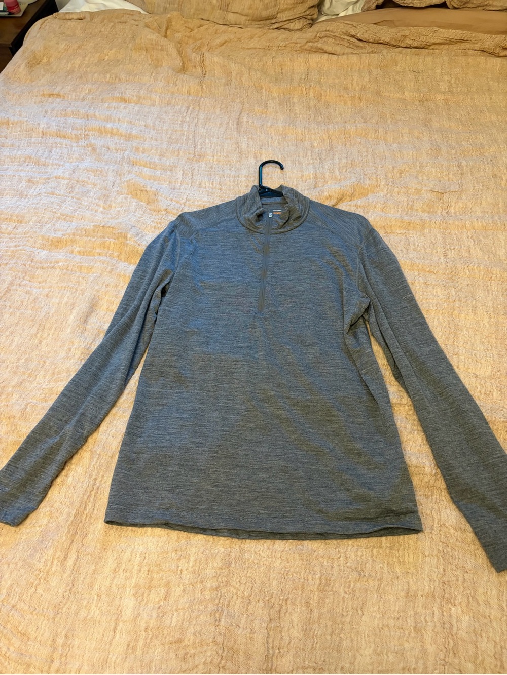 Icebreaker Merino Wool Base Layer Quarter Zip Long Sleeve Shirt